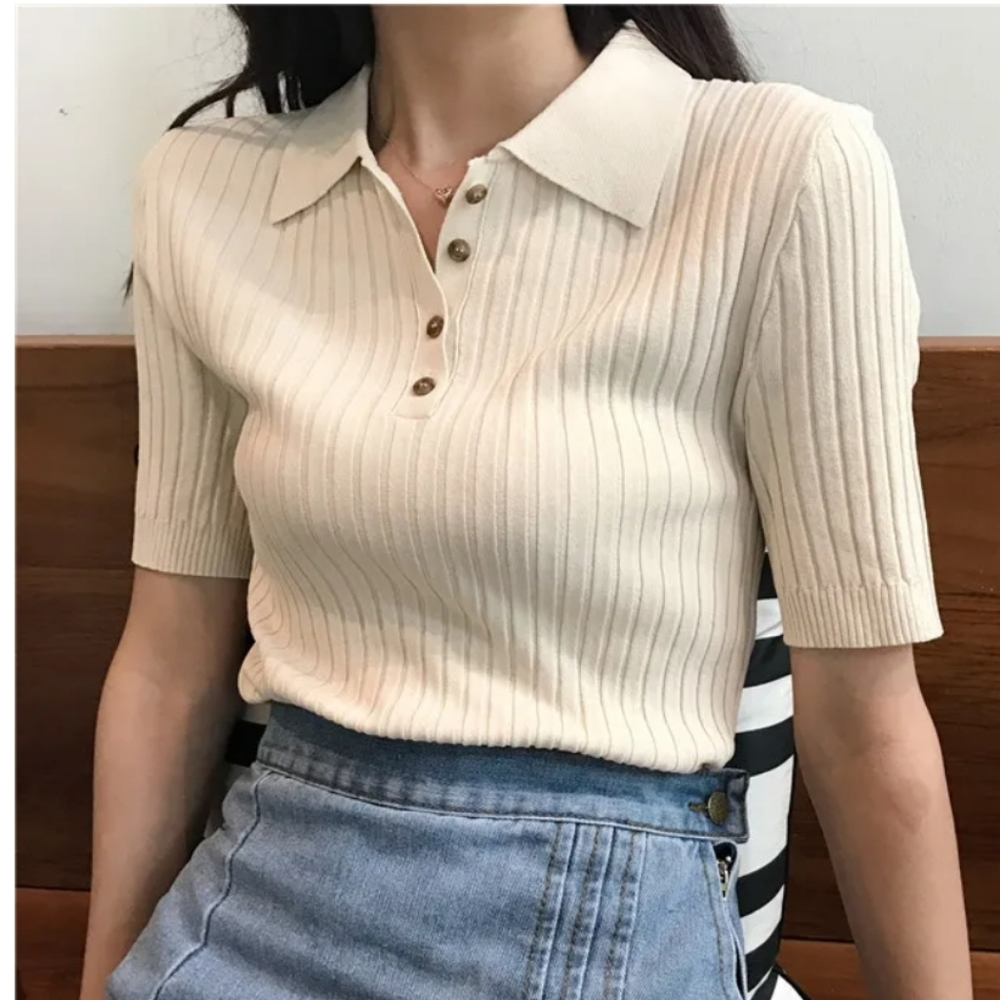 Tonni - Knit polo shirt